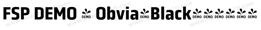 FSP DEMO - Obvia-Black字体转换